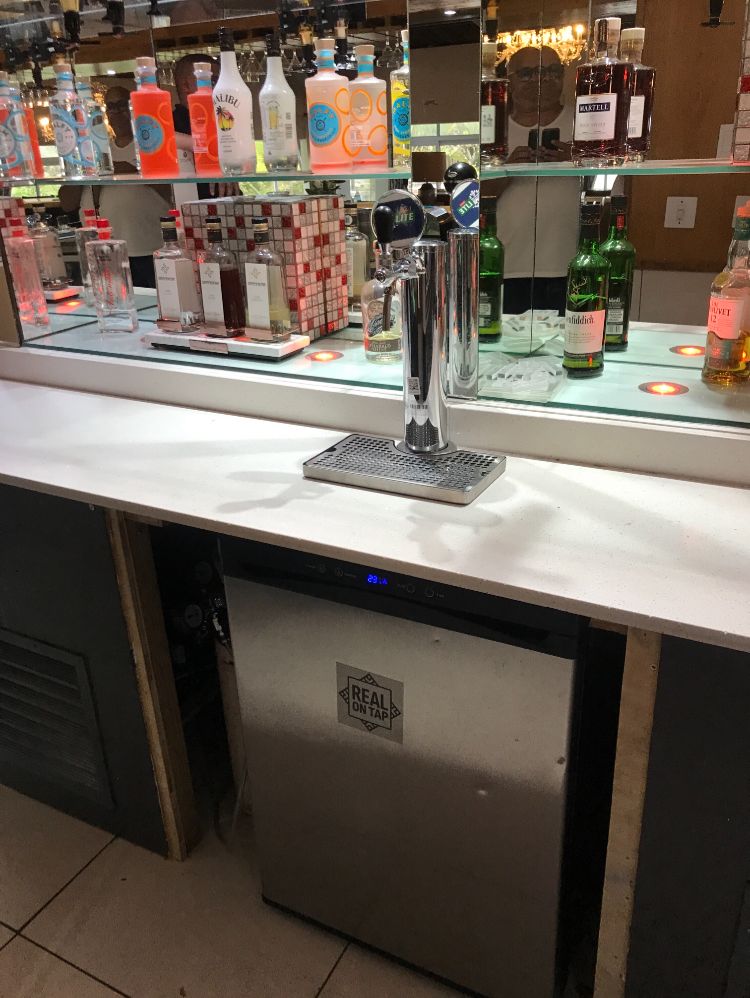 Installed a sleek kegerator at Mpekweni Resort
